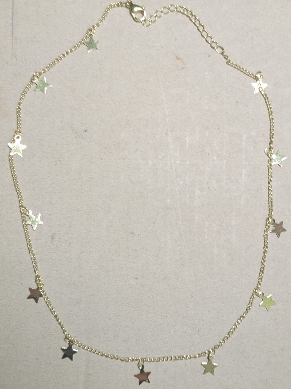 Golden Star Charm Necklace - Women's Jewelry